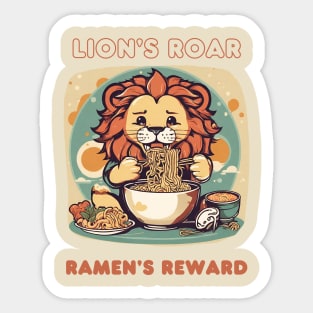 Lion's Roar ramens reward - kawaii style Sticker